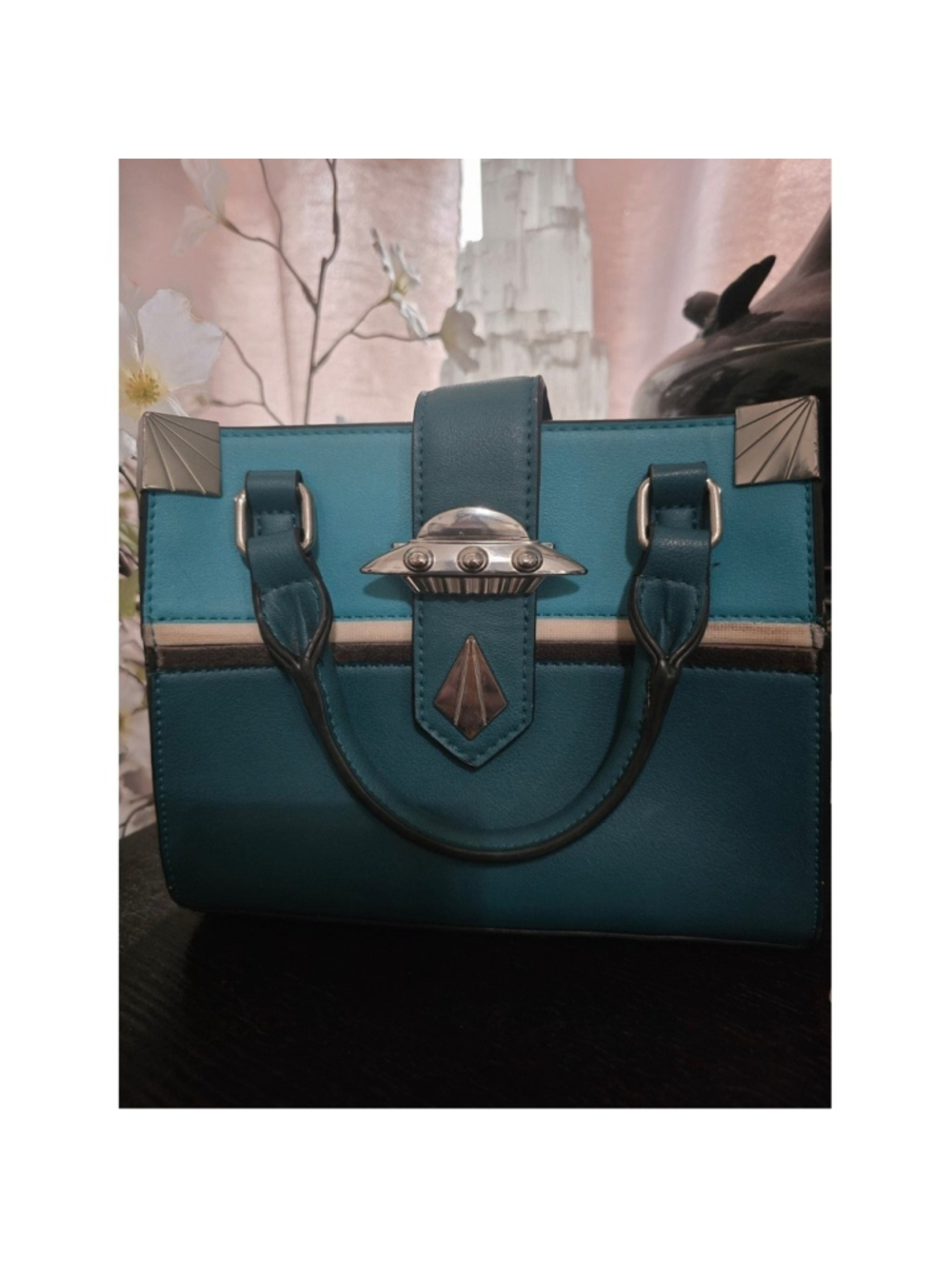Little Rooms Alien Blue Faux Leather Mini Purse